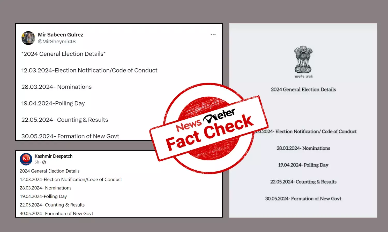 Fact Check: EC has not yet announced poll schedule for LS elections 2024; viral notification is fake