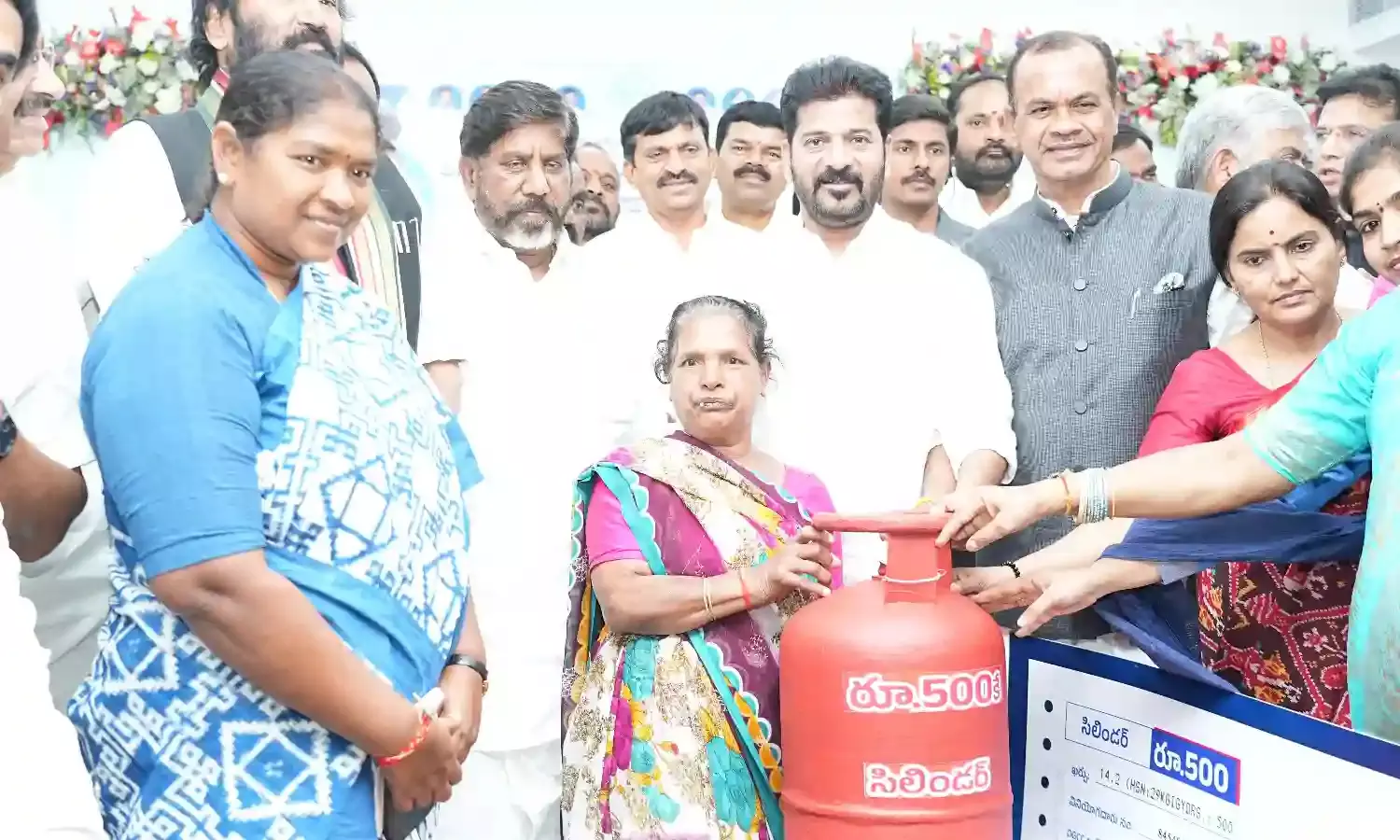 Telangana: CM Revanth launches Rs 500 gas cylinders, Gruha Jyoti schemes for needy