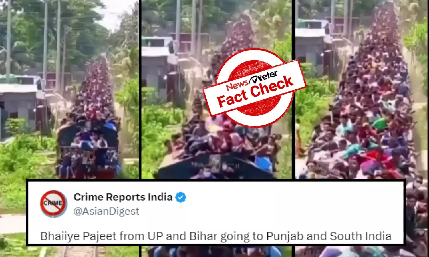 Fact Check: Viral video of speeding overcrowded train is from Bangladesh, not from UP or Bihar