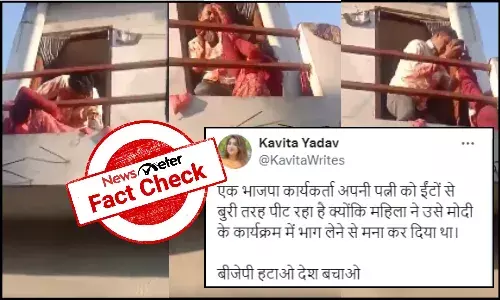 Fact Check: Video of domestic violence in Indore falsely passed off as BJP worker assaulting his wife