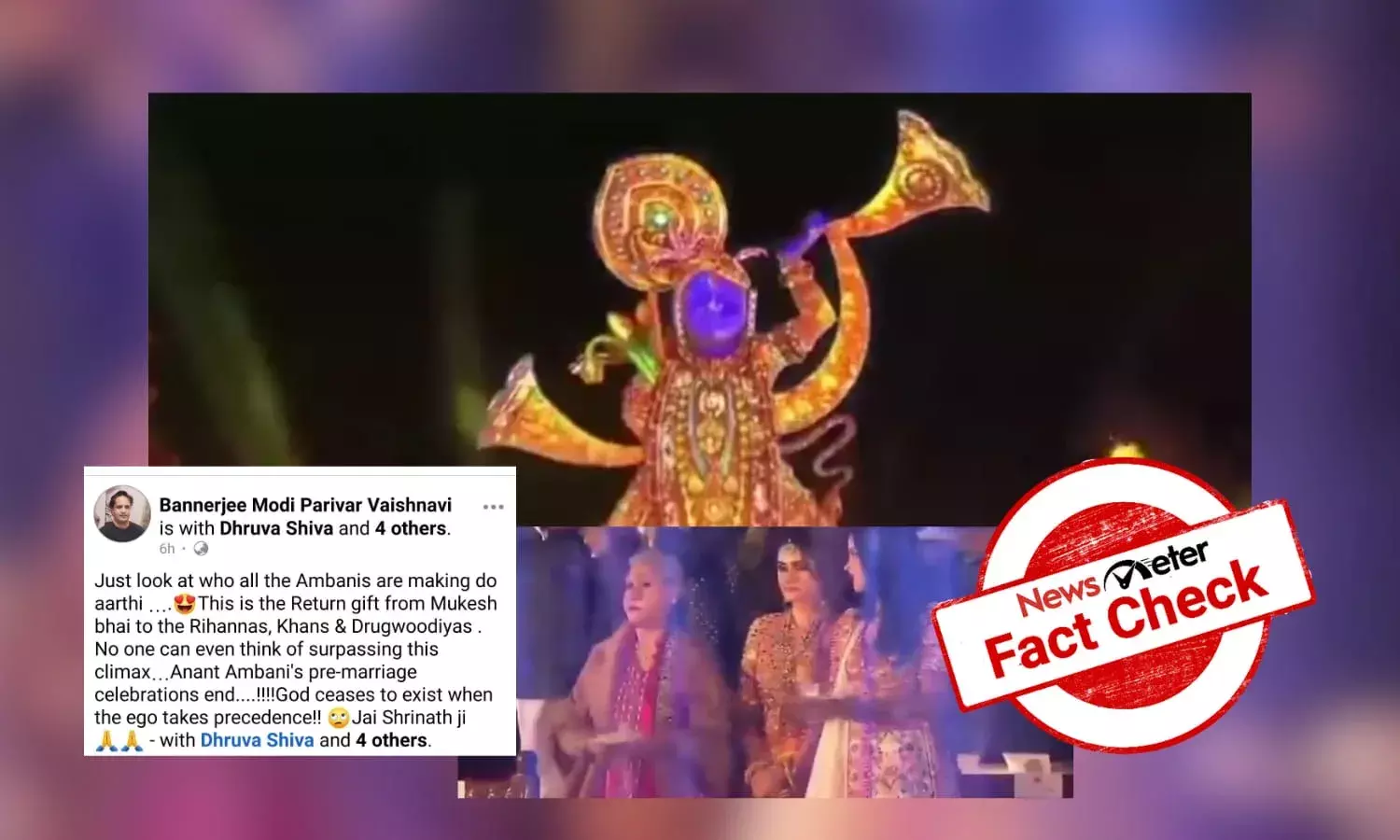 Fact Check: This video does not depict Khans of Bollywood performing Aarti at Anant Ambani’s wedding
