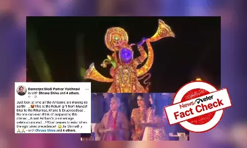 Fact Check: This video does not depict Khans of Bollywood performing Aarti at Anant Ambaniās wedding