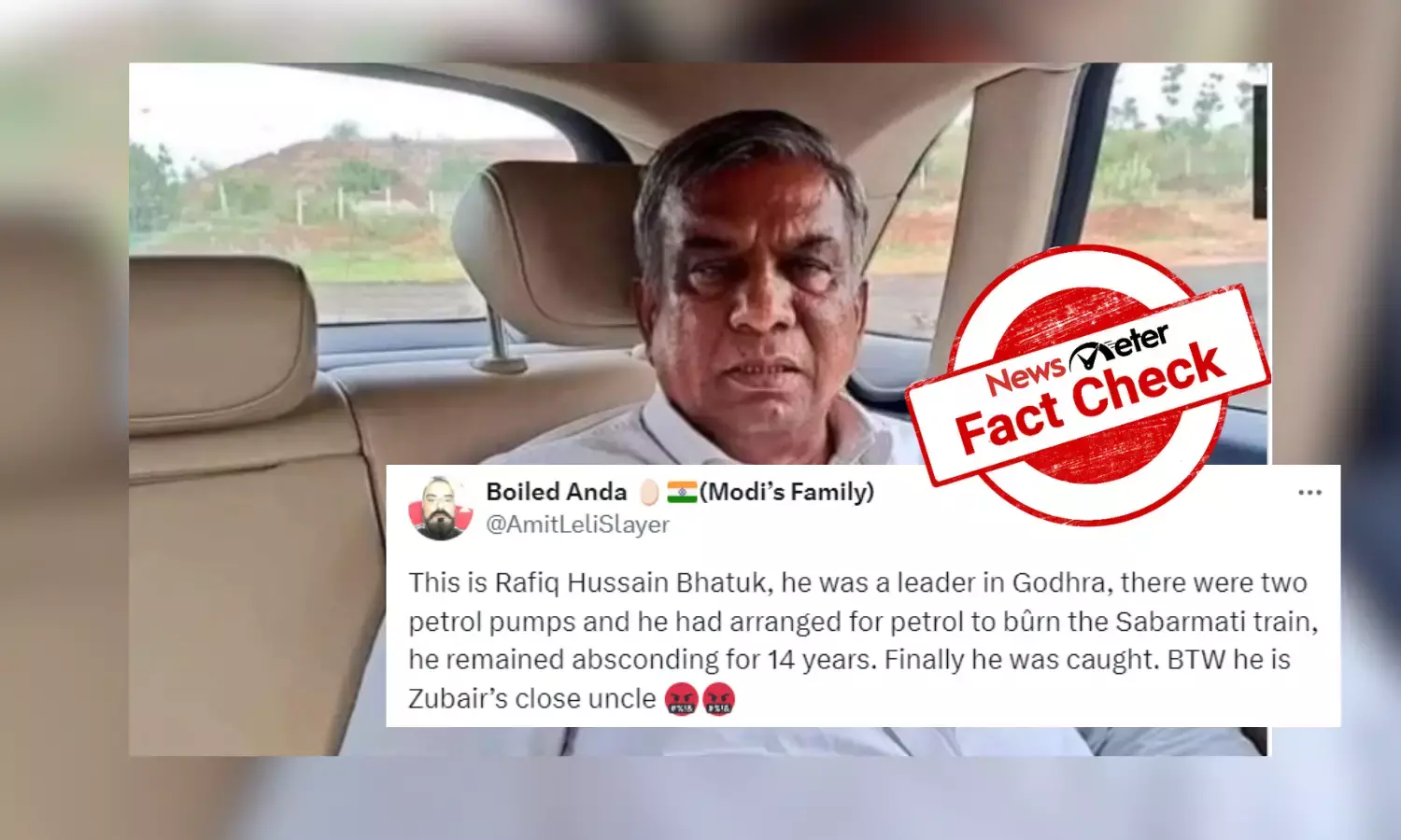 Fact Check: This image shows the Public Prosecutor of  2002 Godhra train burning case, not the accused