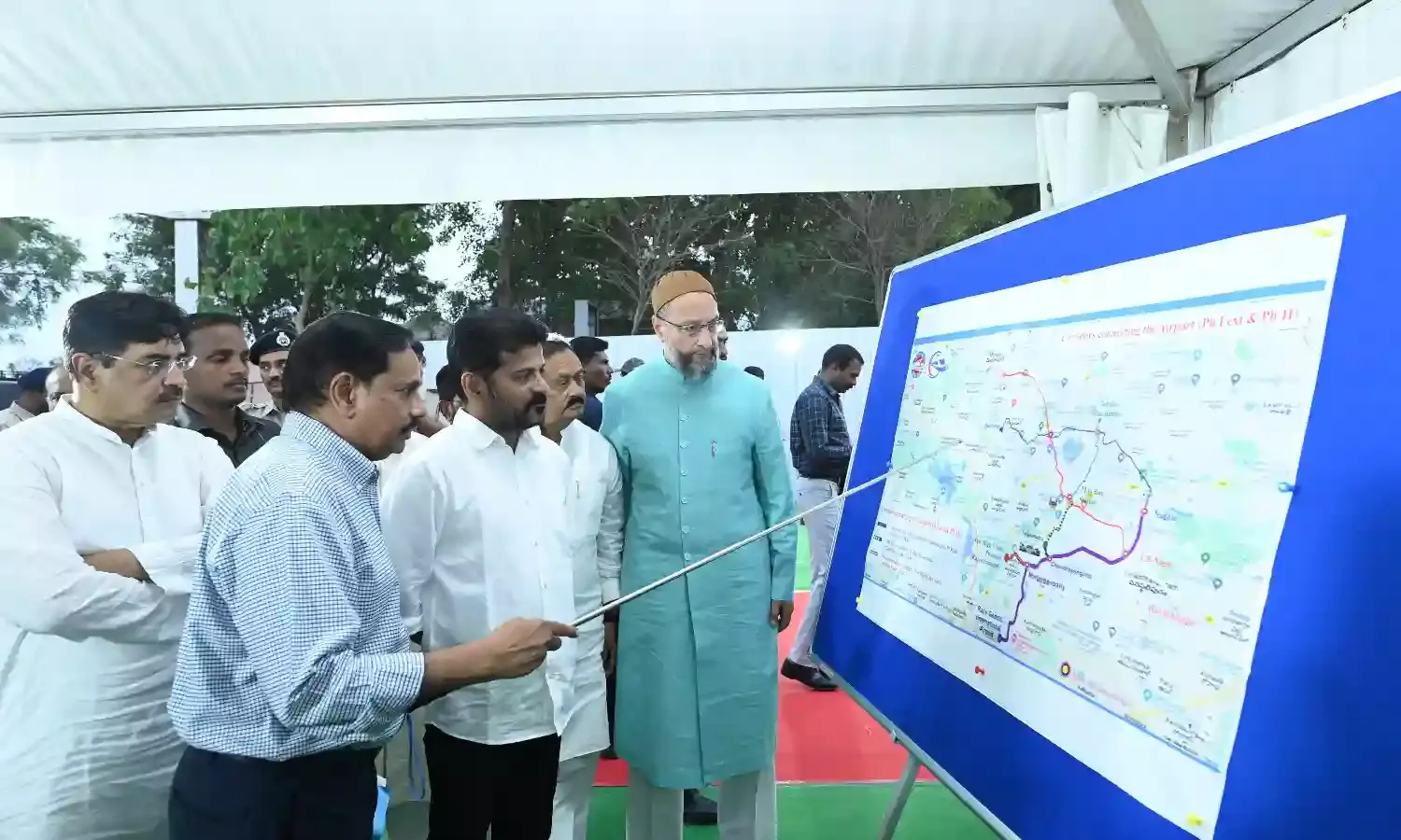 Hyderabad: CM Revanth lays foundation for Old City metro rail, heaps praise on Owaisi