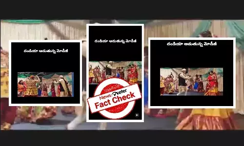 PM Modi playing dandiya , Garba dance by PM Modi, Vikas Mahante mistaken as PM Modi