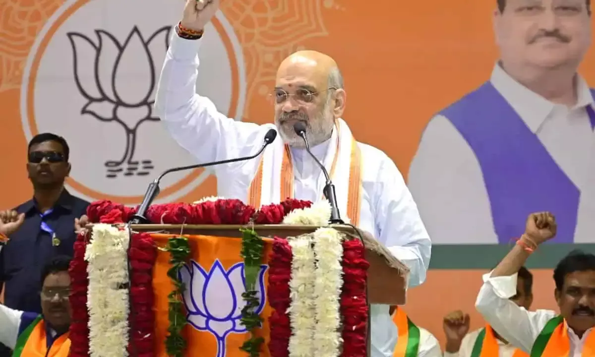 Amit Shah in Hyderabad: CAA won’t cancel existing citizenship; Owaisi, Kharge are lying