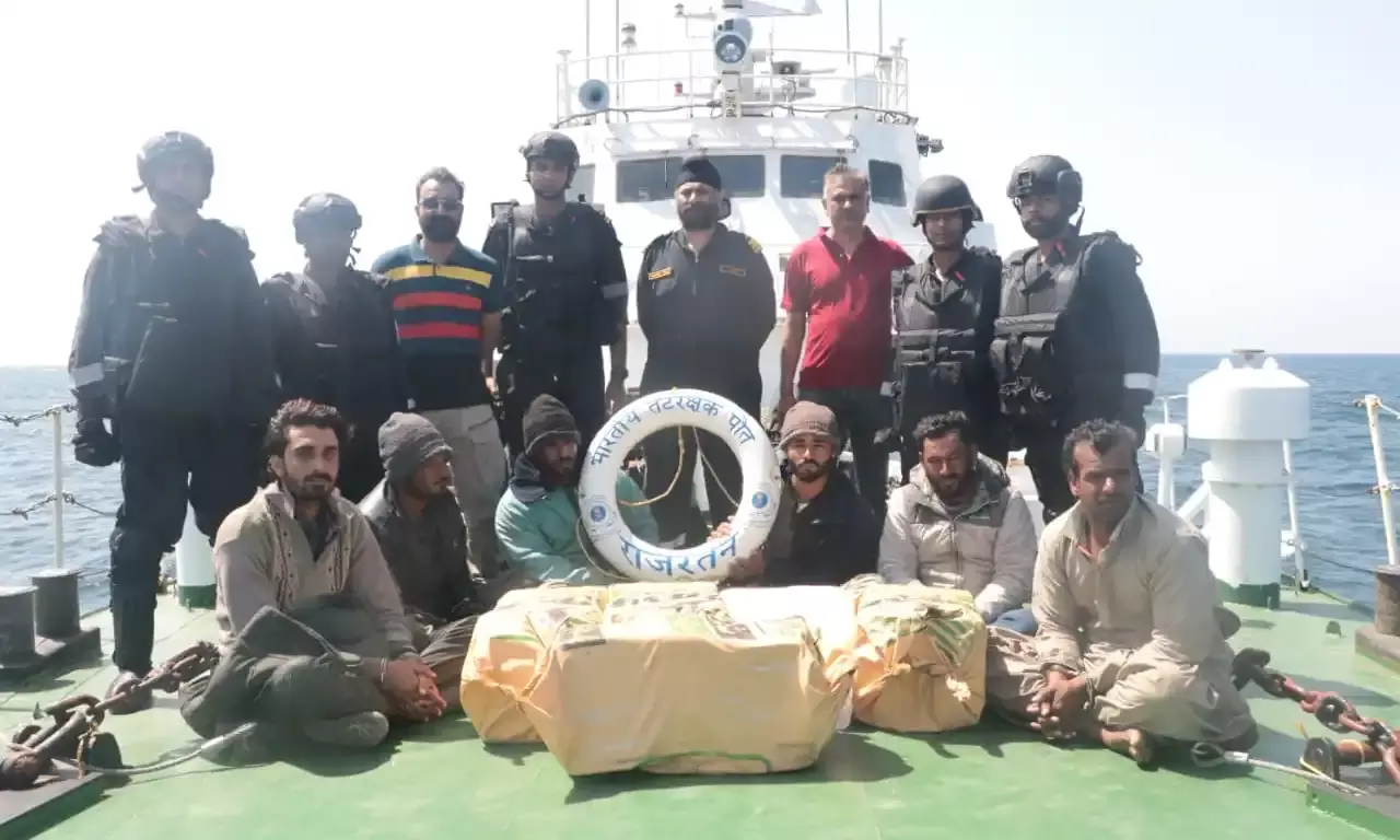 Indian Coast Guard apprehends Pak boat with narcotics worth Rs 480 cr in Arabian Sea