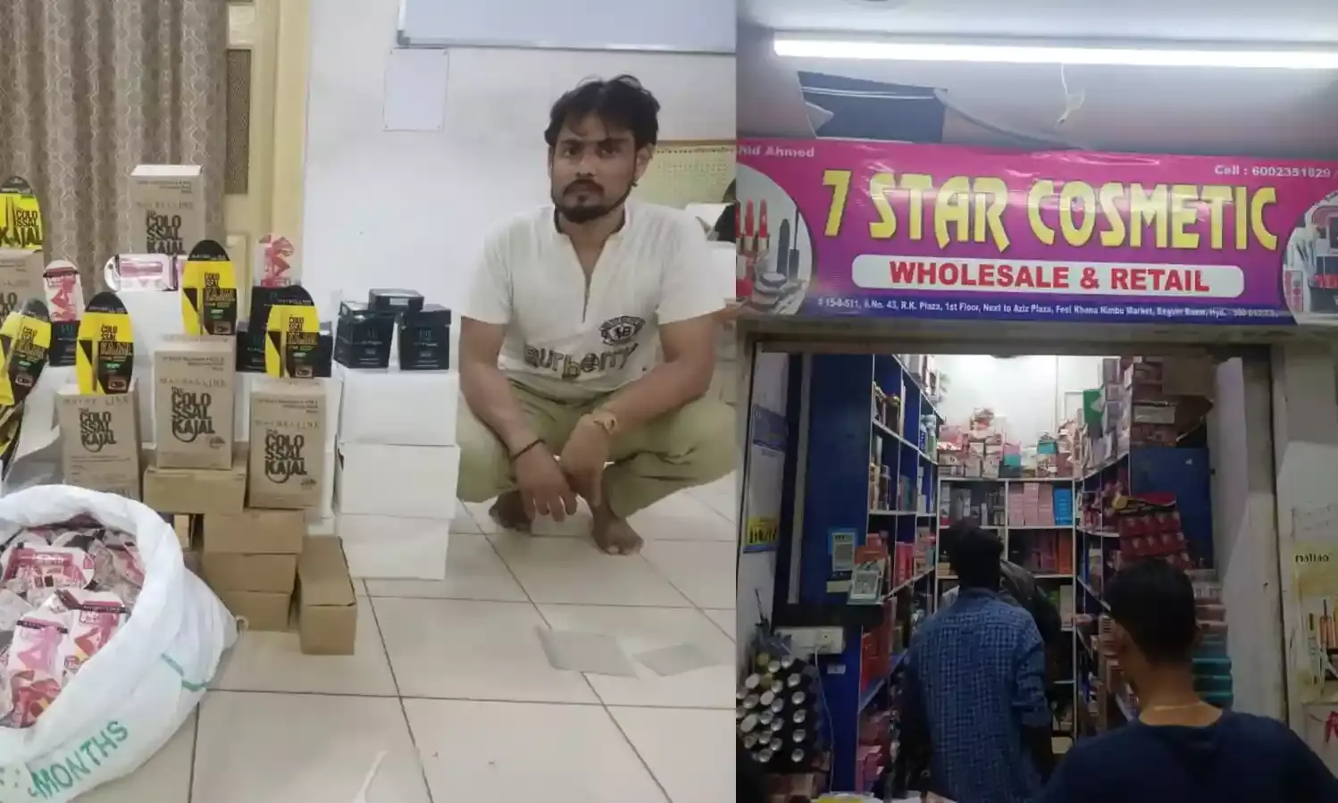 Fake Maybelline cosmetics seized from Begum Bazar; one held