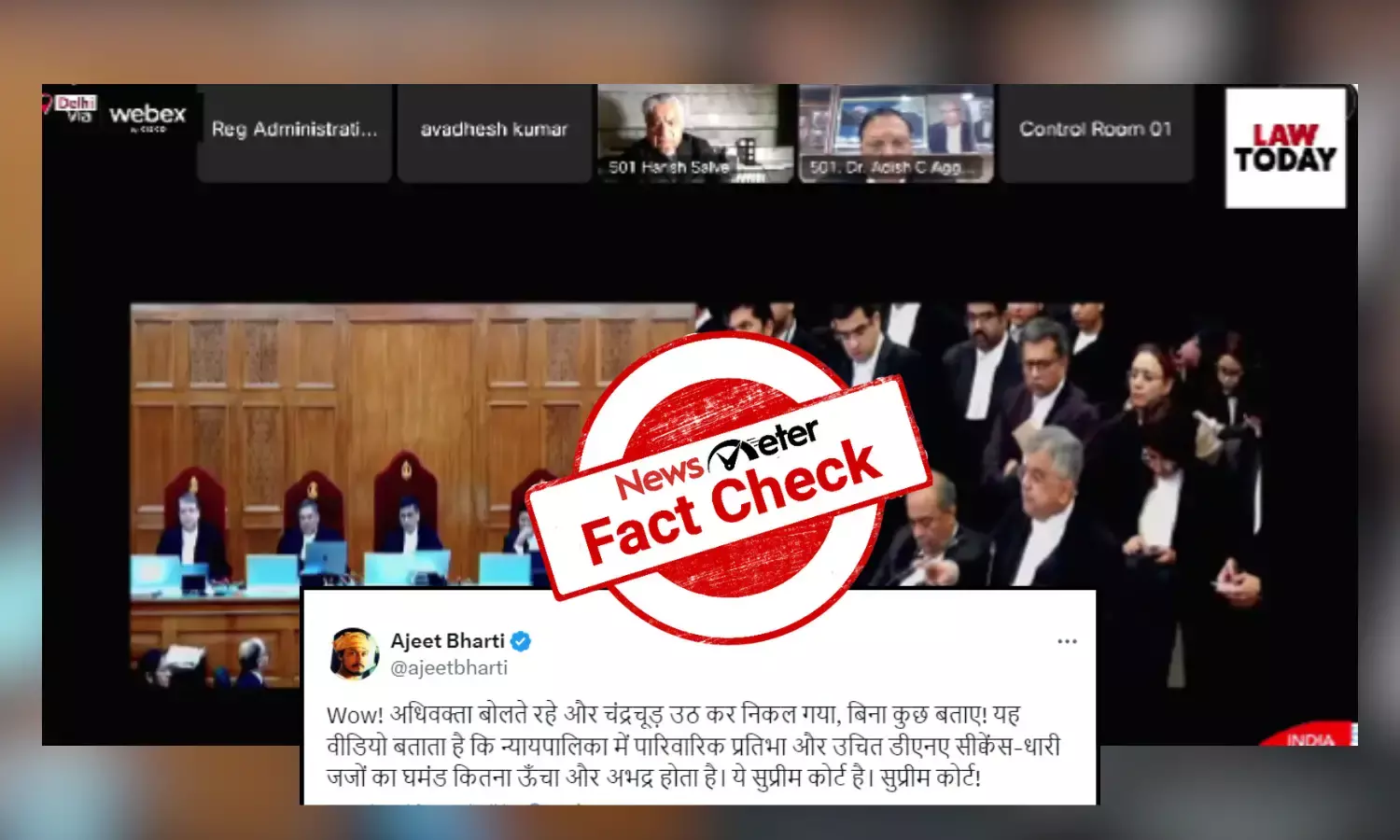 Fact Check: No, CJI Chandrachud did not leave midway while hearing case on electoral bonds