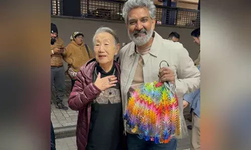 Rajamouli attends RRR special screening in Japan, receives gift from 83-year-old fan
