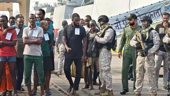 Warship INS Kolkata carrying 35 pirates, apprehended off Somalia coast, reaches Mumbai Warship INS Kolkata carrying 35 pirates, apprehended off Somalia coast, reaches Mumbai