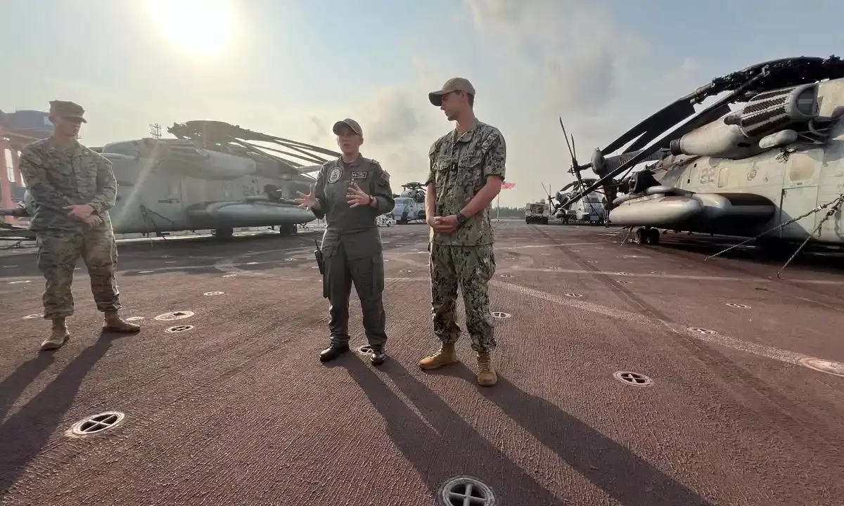 USS Somerset visits Vizag Port, crew engages in joint Navy exercise