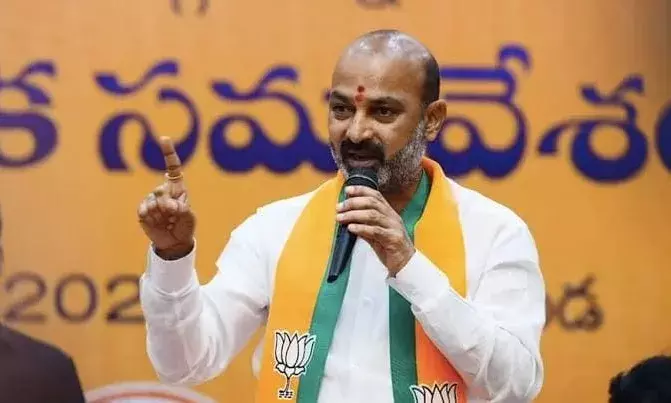 Bandi Sanjay, 10 others  booked for obstructing police, injuring cop at Chengicherla