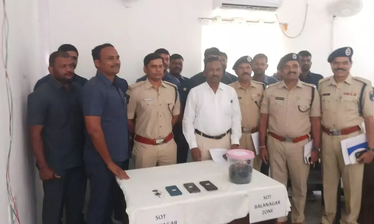 Balanagar cops arrest 3 with 2 litres of hashish oil bought from Tuni