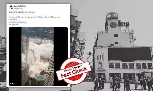 Fact Check: Old video from 2021 mass demolition of skyscrapers in China falsely shared as visuals from Taiwan earthquake
