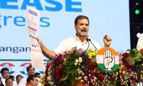 Electoral bonds worlds biggest scam: Rahul Gandhi in Hyderabad