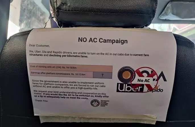No AC’: Telangana gig workers rally for uniform fare amid rising summer expenses No AC’: Telangana gig workers rally for uniform fare amid rising summer expenses
