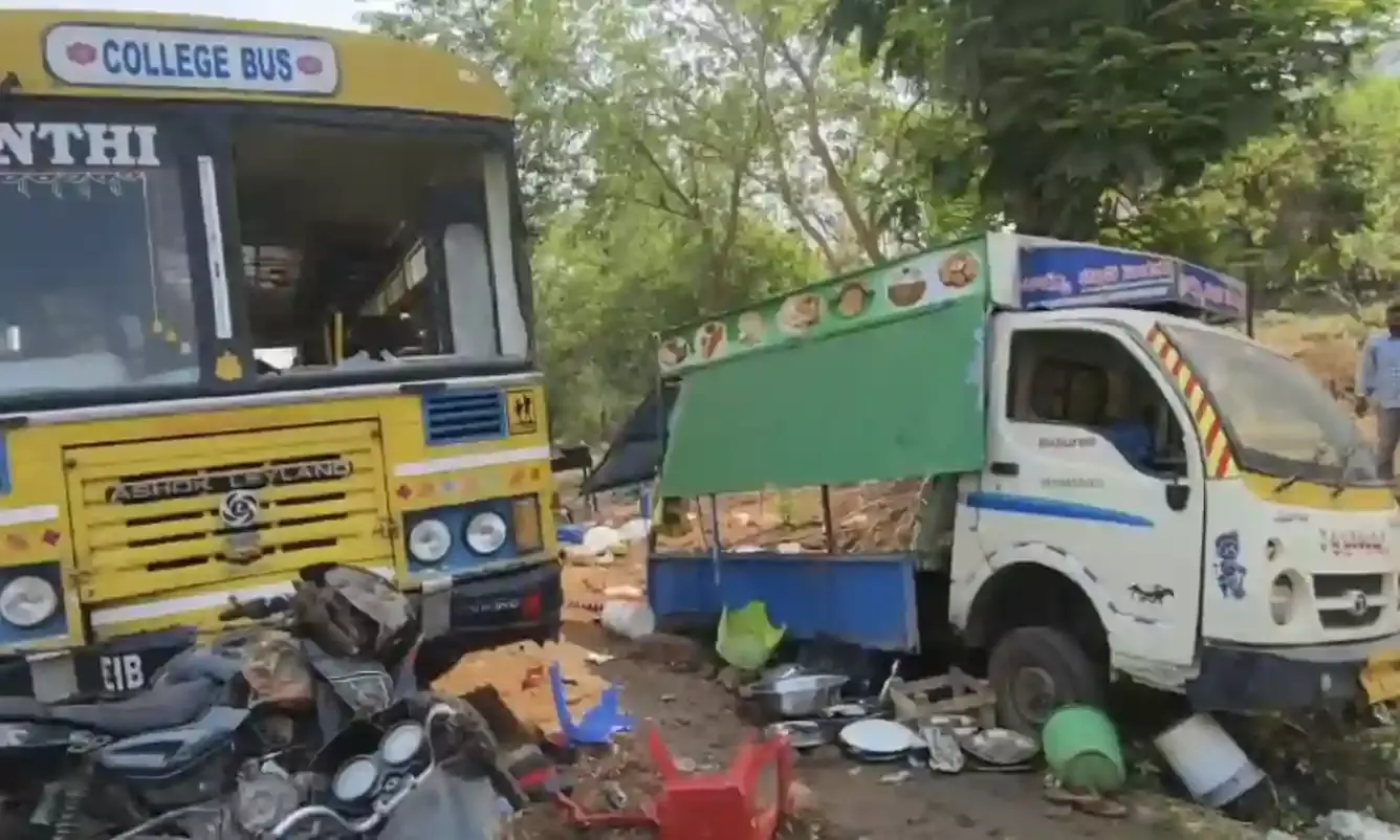 Minor dies, 10 hurt as Avanthi college bus rams parked vehicles in Anakapalli