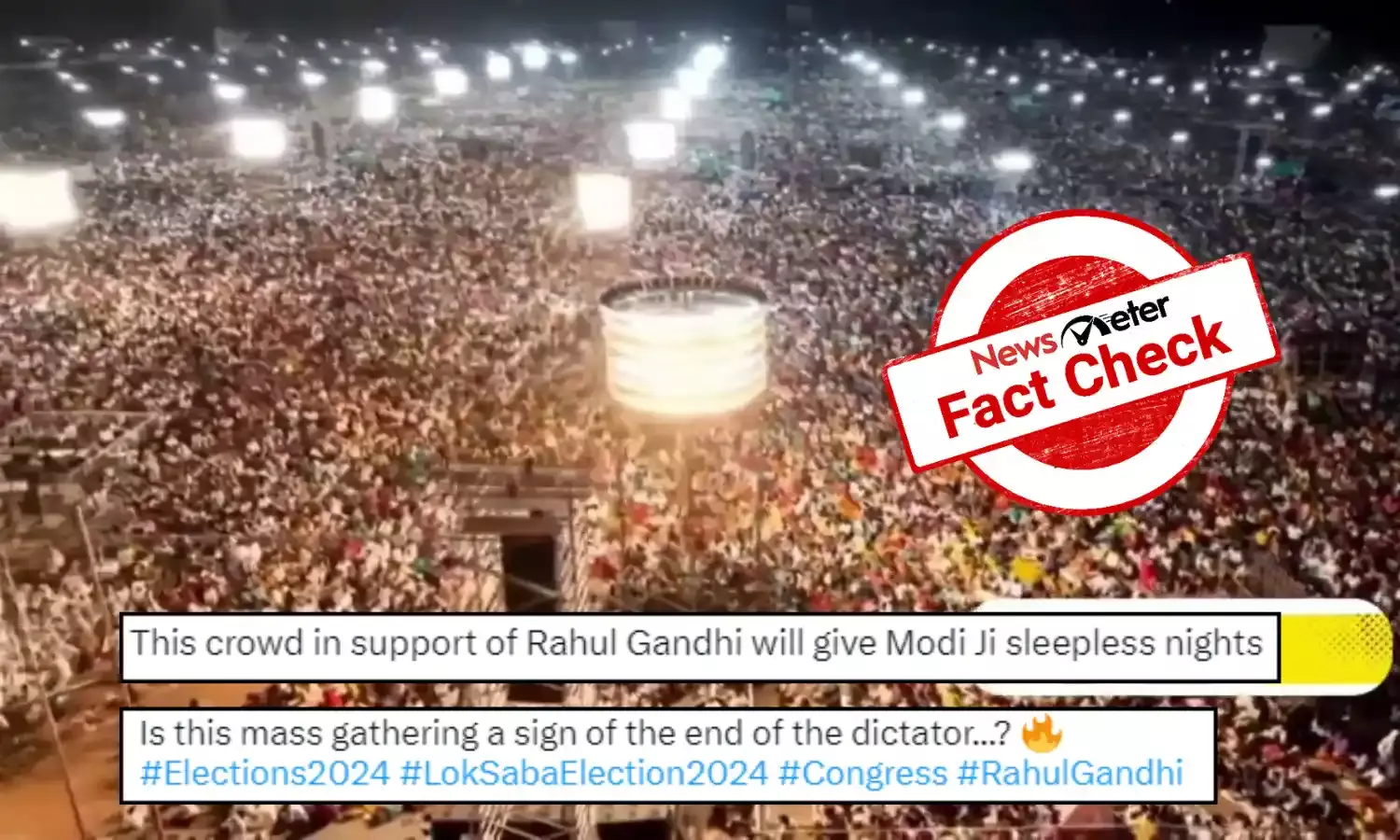 Fact Check: Video of Christian fest from Andhra passed off as turnout at Rahul Gandhi’s rally