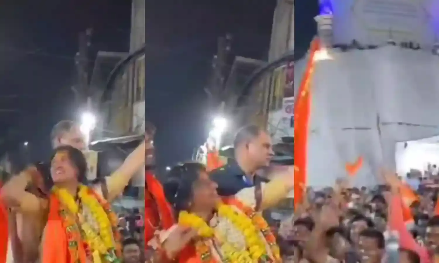 Row over Madhavi Latha’s shooting imaginary arrow at Hyderabad mosque; Is EC blind asks Asaduddin Owaisi