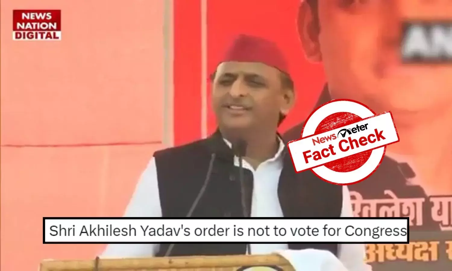 Fact Check: Video of Akhilesh Yadav asking people not to vote for Congress is not recent