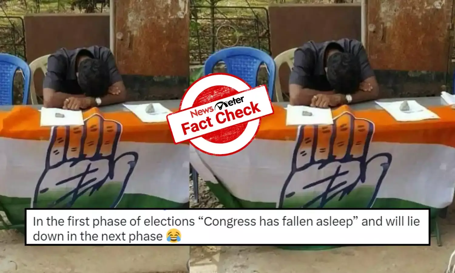 Fact Check: Old image of Congress empty polling desk falsely linked to 2024 Lok Sabha elections