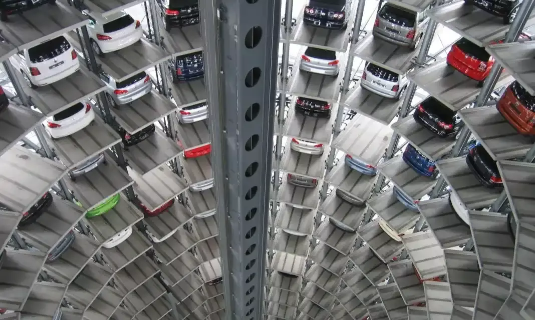 Heres how it works: Multi-level car parking with turntables at Nampally metro