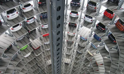 Heres how it works: Multi-level car parking with turntables at Nampally metro