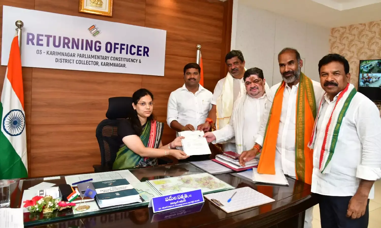 Velichala files nomination as Congress candidate from Karimnagar sans official announcement