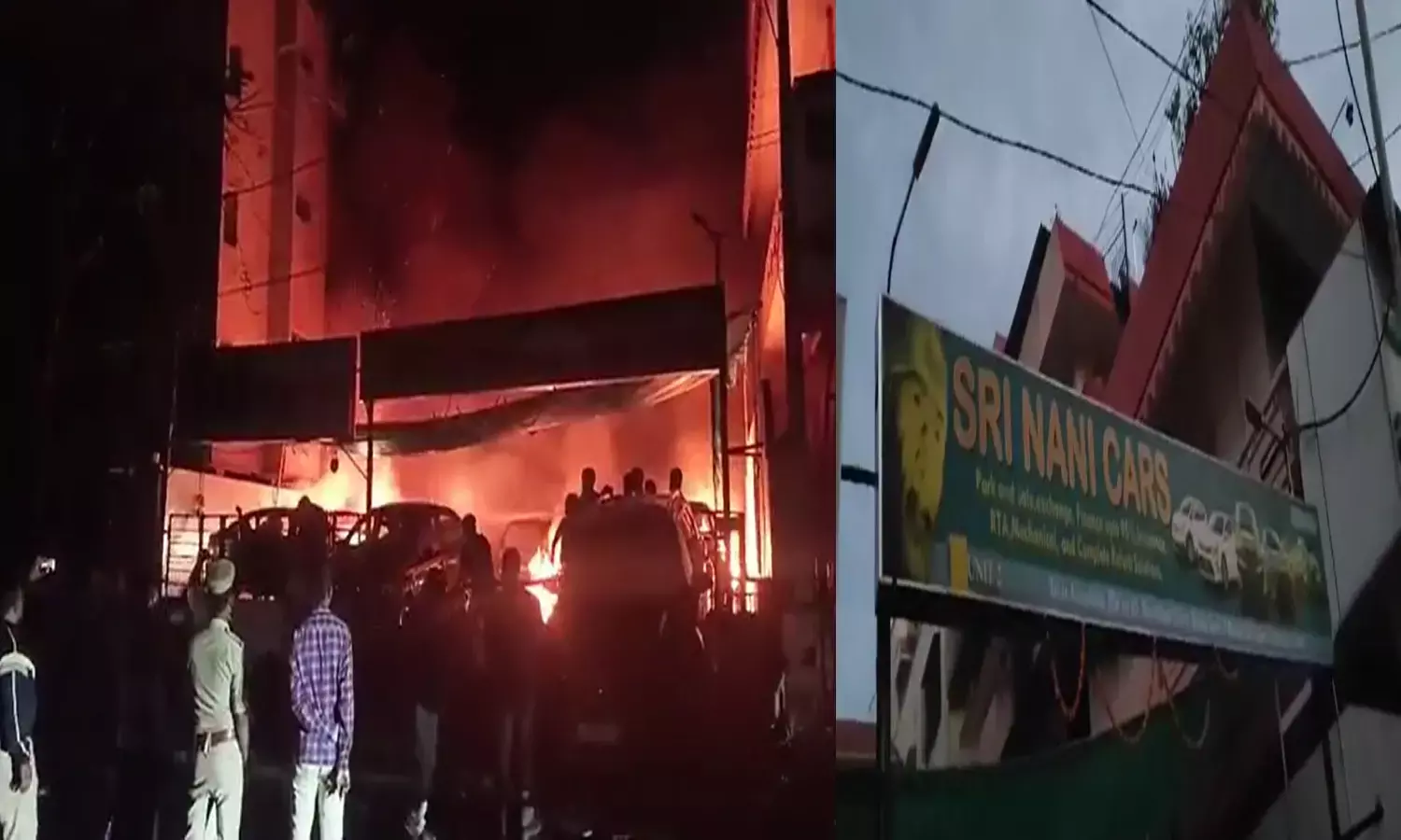 Hyderabad: Fire breaks out at Sri Nani Cars Consultant, 20 cars damaged