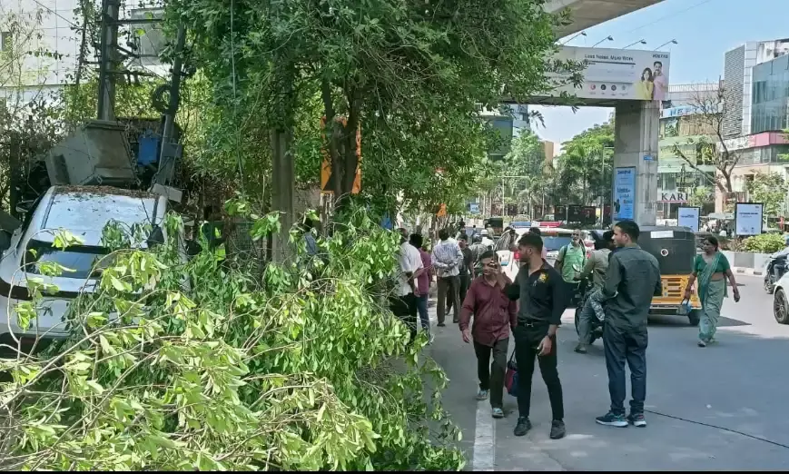 Jubilee Hills: Speeding Mercedes rams into transformer; drunk passengers include NRI