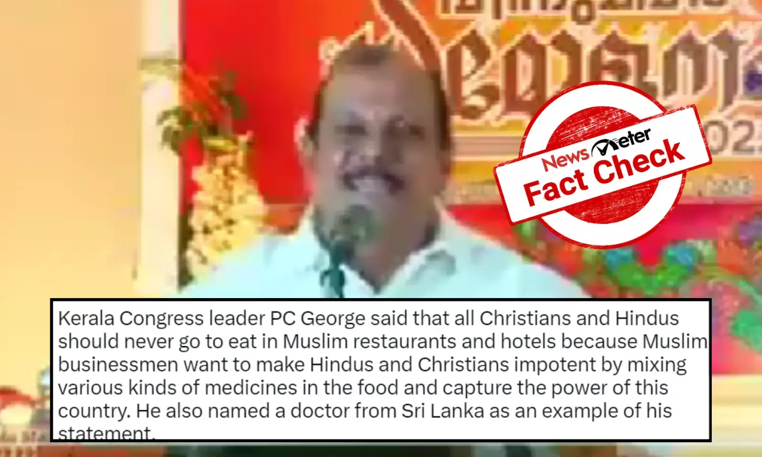 Fact Check: PC George accused of hate speech against Muslims does not belong to Congress