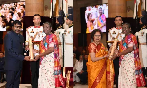 Cine stars Vyjayanthimala, Chiranjeevi, late justice M Fathima Beevi conferred Padma awards