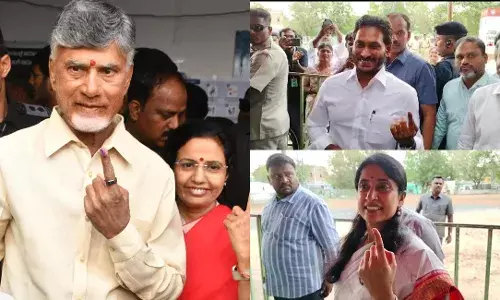 Andhra Pradesh CM Jagan, TDP chief Chandrababu Naidu among early voters