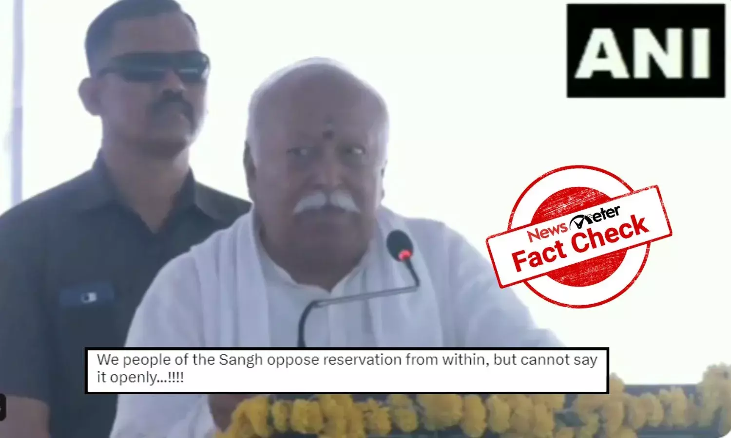 Fact Check: Video of Mohan Bhagwat saying Sangh does not support reservations internally is clipped