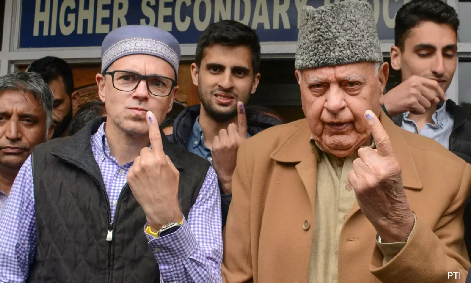 Three generations of Abdullah family caste vote