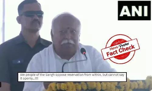 Fact Check: Video of Mohan Bhagwat saying Sangh does not support reservations internally is clipped