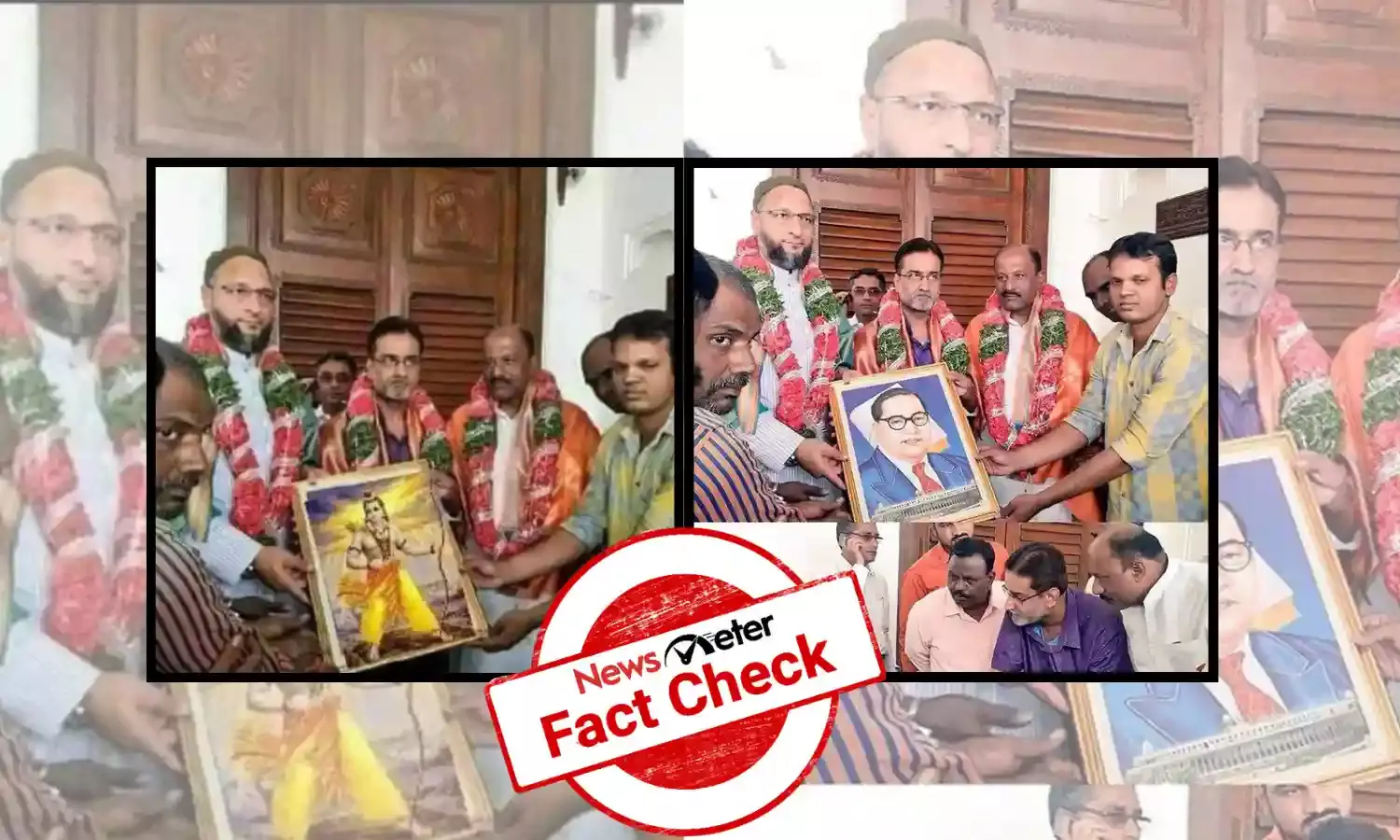 Fact Check : నిజానికి అసదుద్దీన్ ఒవైసీ పట్టుకున్నది రాముడి ఫోటో కాదు డాక్టర్ బిఆర్ అంబేద్కర్ ఫోటో