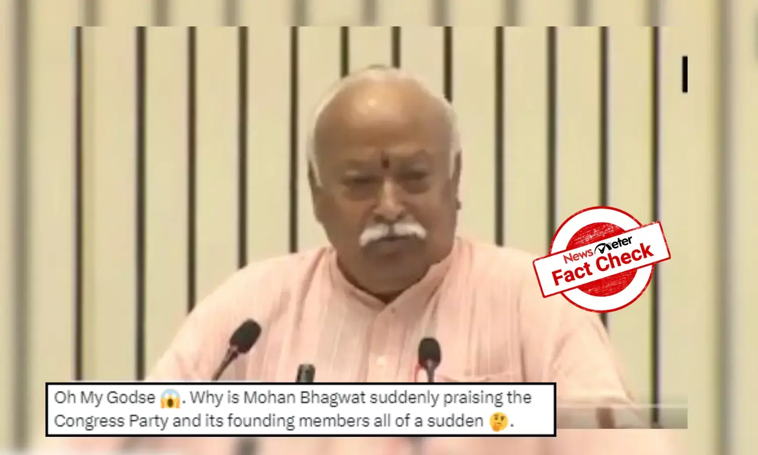 Fact Check: 2018 video of Mohan Bhagwat praising Congress for freedom movement falsely peddled as recent