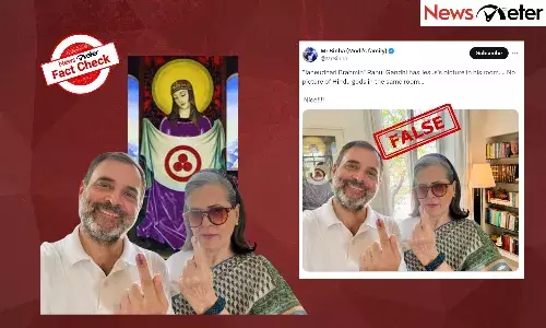 Fact Check: Does Rahul Gandhi’s selfie show a picture of Jesus in his room?