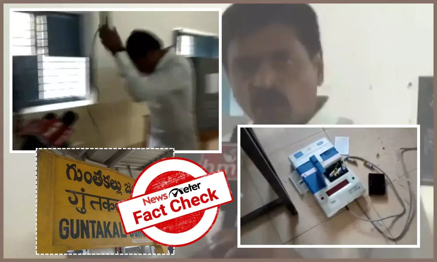 Did Guntakal TDP-JSP candidate Madhusudan Gupta destroy EVM during 2024 AP polls ?