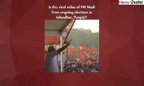 Fact Check: Is this viral video of PM Modi from ongoing elections in Jalandhar, Punjab?