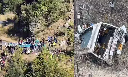22 killed, 57 injured as bus falls into gorge in Jammu