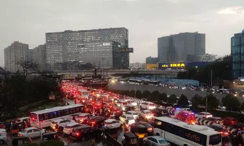 Hyderabad: First monsoon showers bring city to its knees; water logging, metro disruption, traffic snarls
