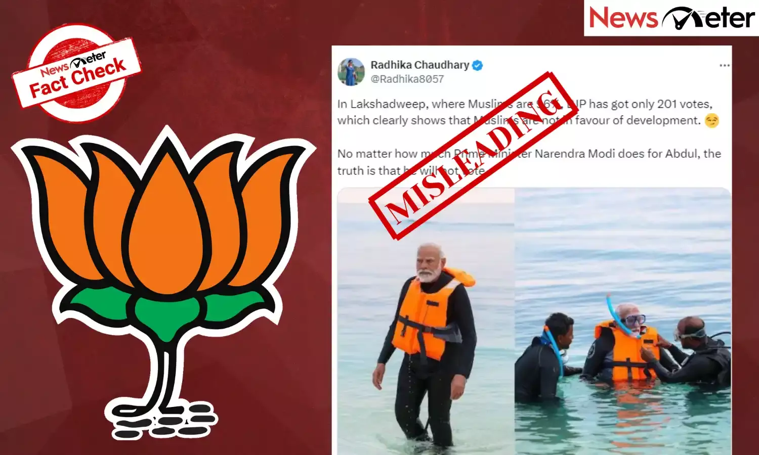 Fact Check: Did BJP get only 201 votes in Muslim-majority Lakshadweep?