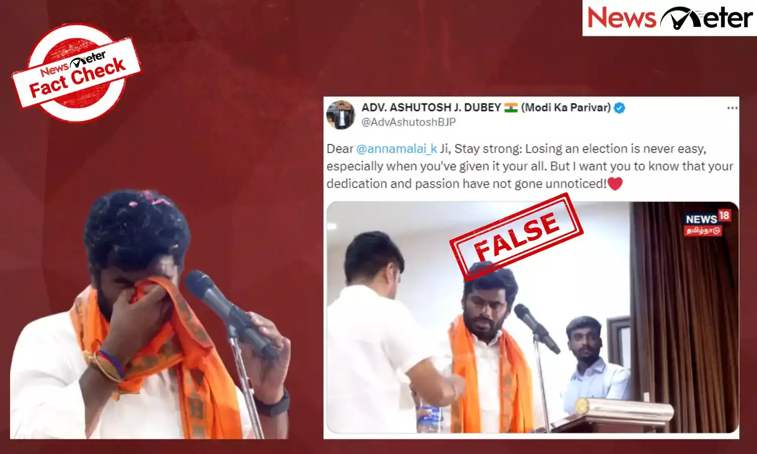 Fact Check: Was BJP Annamalai’s breakdown in public due to poor performance in TN polls?