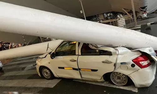 6 injured after portion of roof of Delhi airports Terminal-1 collapses