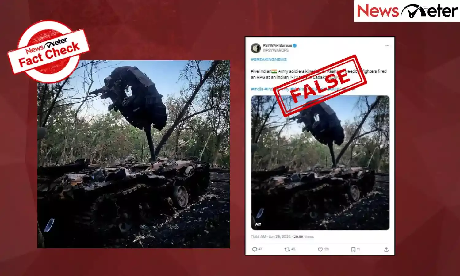 Fact Check: Deaths of five Indian soldiers in recent accident falsely shared as killings by Kashmiri militants