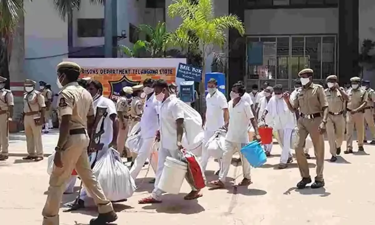 Telangana: 213 inmates released from 13 prisons after remission