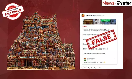 Fact Check: Misleading claim about electricity rates for Hindu temples in Tamil Nadu goes viral